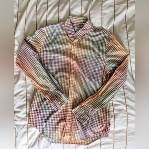Men's Lacoste Multicolor Gingham Long Sleeve Slim Fit Button Up